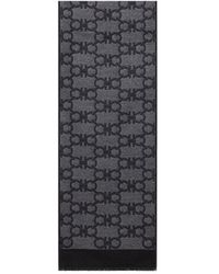 Ferragamo - Ferragamo Gancini Pattern Knitted Scarf - Lyst