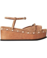 Jimmy Choo - Kata 60 Velvet Wedge Sandals - Lyst