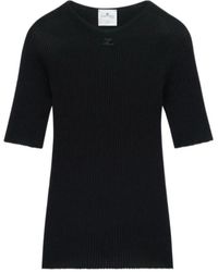 Courreges - Courrèges Solar Crewneck Short-Sleeved Jumper - Lyst