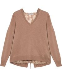 ERMANNO FIRENZE - Lace-Up Knit Top - Lyst