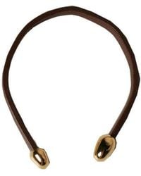 Bottega Veneta - Leather Open Necklace - Lyst