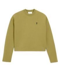 Ami Paris - Logo Embroidered Crewneck T-Shirt - Lyst