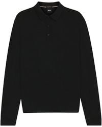 BOSS - Long-Sleeve Polo - Lyst
