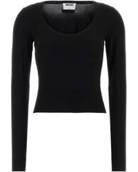 Moschino - Long-Sleeve Knit Top - Lyst