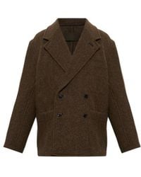 Lemaire - Boxy Double-Breasted Blazer - Lyst