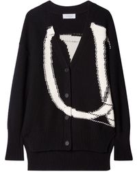 Off-White c/o Virgil Abloh - Logo-Intarsia Wool Cardigan - Lyst