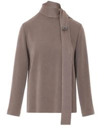 Fabiana Filippi - Falcon Scarf Detail Top - Lyst