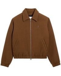 Ami Paris - Wool Ami De Coeur Zipped Jacket - Lyst
