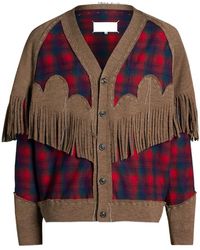 Maison Margiela - Pendleton Fringe Cardigan - Lyst