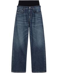 Sportmax - Button Detailed Straight Leg Jeans - Lyst