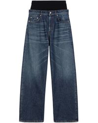 Sportmax - Button Detailed Straight Leg Jeans - Lyst