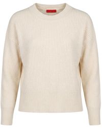 MAX&Co. - Solid-Colored Ribbed Knit Top - Lyst