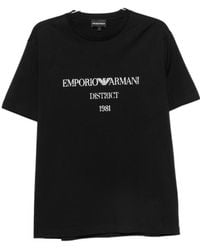 Emporio Armani - Logo-Print Crew-Neck T-Shirt - Lyst