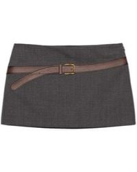Prada - 3D Printed Belt Mini Skirt - Lyst