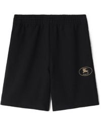 Burberry - Knight Stamp Cotton Shorts - Lyst
