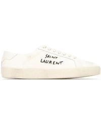 Saint Laurent - Sl06 Signature Low Top Sneakers - Lyst