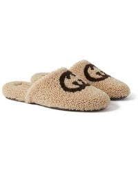 Gucci - Interlocking-G Textured Slippers - Lyst