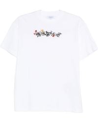 Off-White c/o Virgil Abloh - Bookish Flowers Cotton T-Shirt - Lyst