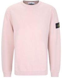 Stone Island - Compass Patch Crewneck Sweatshirt - Lyst