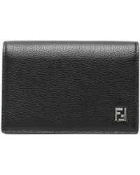 Fendi - Full-Grain Leather Card Holder - Lyst