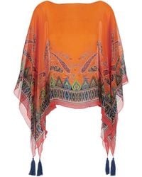 Etro - Boat Neck Paisley Tassel Top - Lyst