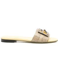 Fendi - Baguette Logo Detailed Slides - Lyst