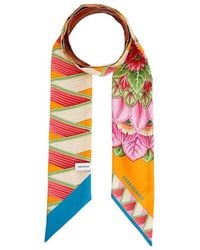 Ferragamo - Ferragamo Printed Twill Scarf - Lyst