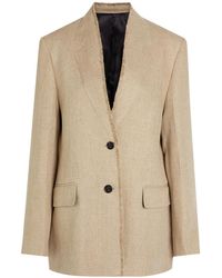 TOTEME - Frayed Linen Jacket - Lyst