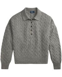 Polo Ralph Lauren - Cable-Knit Polo-Collar Sweater - Lyst