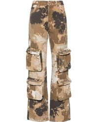 Blumarine - Camouflage Printed Straight Leg Cargo Jeans - Lyst