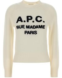 A.P.C. - Alissa Logo Knitted Sweater - Lyst