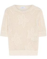 Marella - Mesh-Knit Crew-Neck Sweater - Lyst