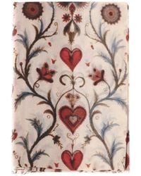 Faliero Sarti - Heart Print Fringed Scarf - Lyst