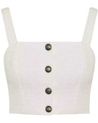 Alessandra Rich - Buttoned Sleeveless Top - Lyst