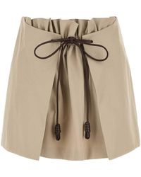 Loewe - Drawstring Mini Skirt - Lyst