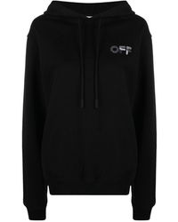 Off-White c/o Virgil Abloh - Arrow Motif Drawstring Hoodie - Lyst
