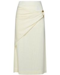 Jil Sander - Layered Effect Knitted Midi Skirt - Lyst