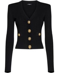 Balmain - Chiocciola Long Sleeved Buttoned Cardigan - Lyst