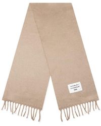 Acne Studios - Logo Patch Fringed Scarf - Lyst