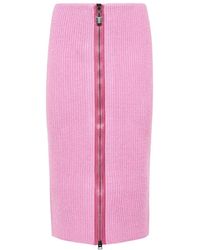 Tom Ford - Ribbed Zip Knitted Skirt - Lyst
