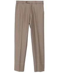 Brioni - Tigullio Pressed-Crease Tailored Trousers - Lyst
