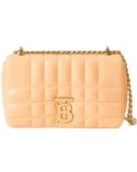 Burberry - Logo Plaque Quilted Small Shoulder Bag - Lyst