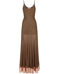 Fendi - Sleeveless Knitted Maxi Dress - Lyst