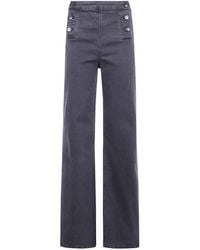 Twinset - Wide-Leg Buttoned Jeans - Lyst