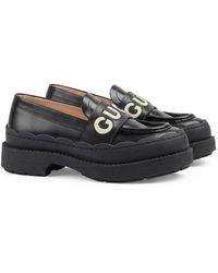Gucci - Logo Patch Detail Flat Shoes - Lyst