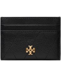 Tory Burch - Quilted Logo Cardholder Wallet - Lyst