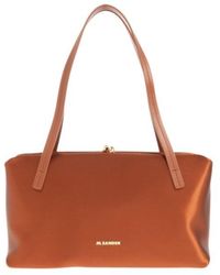 Jil Sander - Satin-Finish Kiss-Lock Tote Bag - Lyst