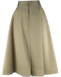 Bottega Veneta - Twill A-Line Skirt - Lyst