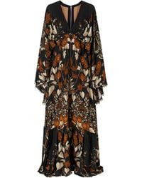 Johanna Ortiz - Wildflower Rites Printed Silk-Georgette Maxi Dress - Lyst