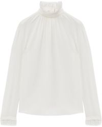 McQueen - Silk Lace-Detail Shirt - Lyst